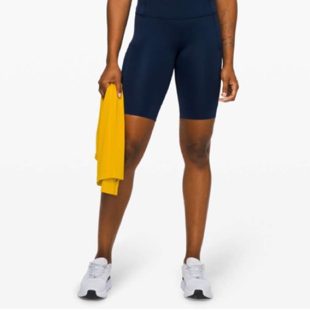 Lululemon Navy Fast and Free Shorts
